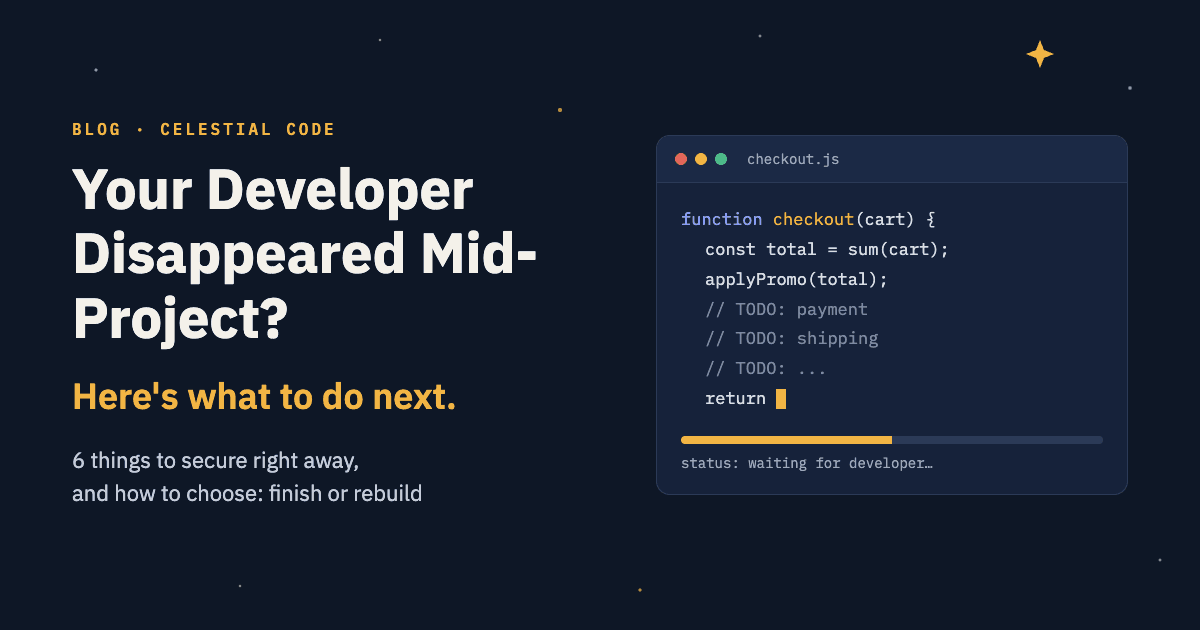 finish unfinished website
